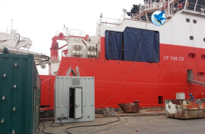 武船重工(啟東)有限公司 8000KW/AC690V/3P船用電站負載測試 武船重工(啟東)有限公司 8000KW/AC690V/3P船用電站負載測試